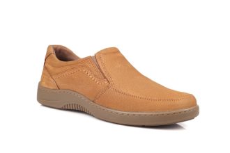 Leather Comfort Slip-On Shoes-TR 6411 Tan